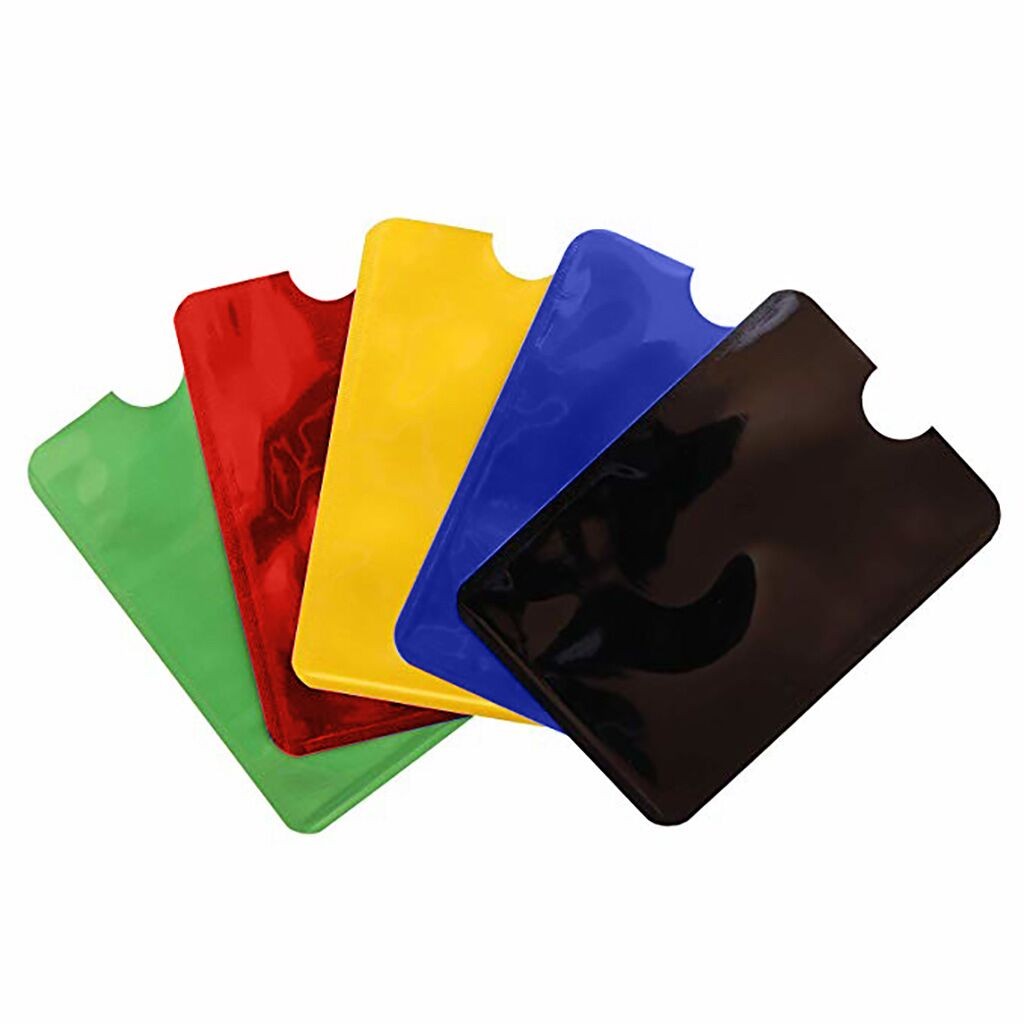 thumbnail image 2 of Funda para billetera con bloqueo RFID - Polietileno de aluminio, paquete de 5, protección de tarjetas de crédito - para antirrobo, viajes/seguridad, 2 of 2